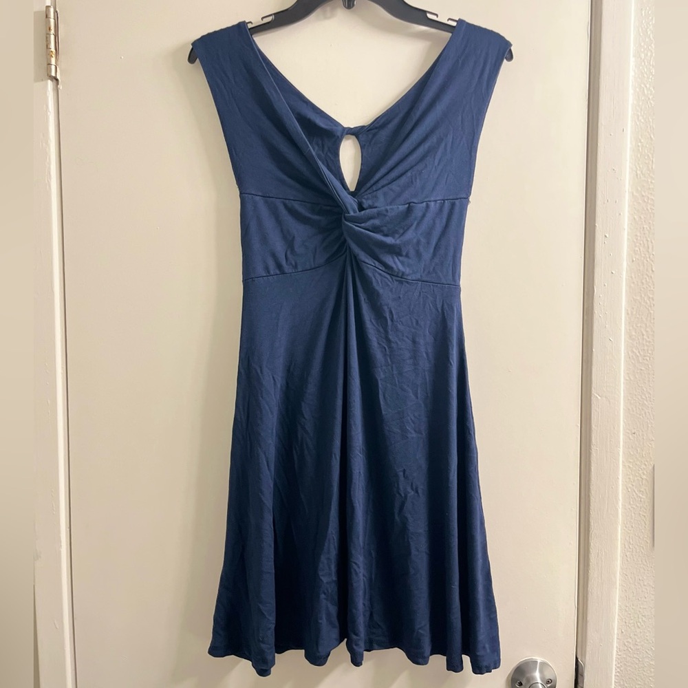 Italian Elegant Navy Blue Dress